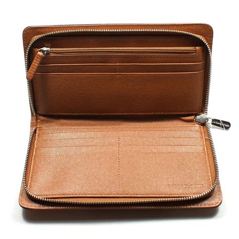 michael kors handbag hamilton signature zip around wallet brown|Michael Kors Hamilton legacy bag.